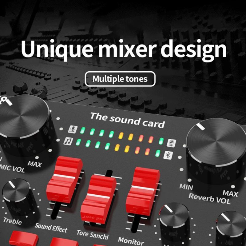 axGear V8S Sound Card for Broadcast Livestream Mobile Phone Microphone External