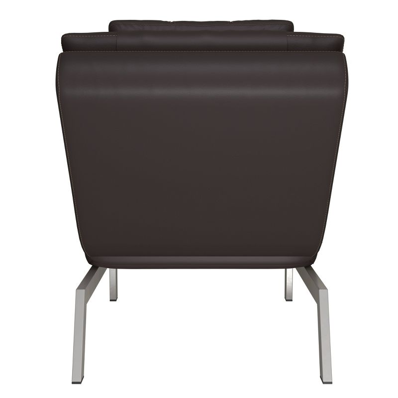 Pease Contemporary Faux Leather Upholstered Crystal Button Tufted Chaise Lounge White - Baxton Studio