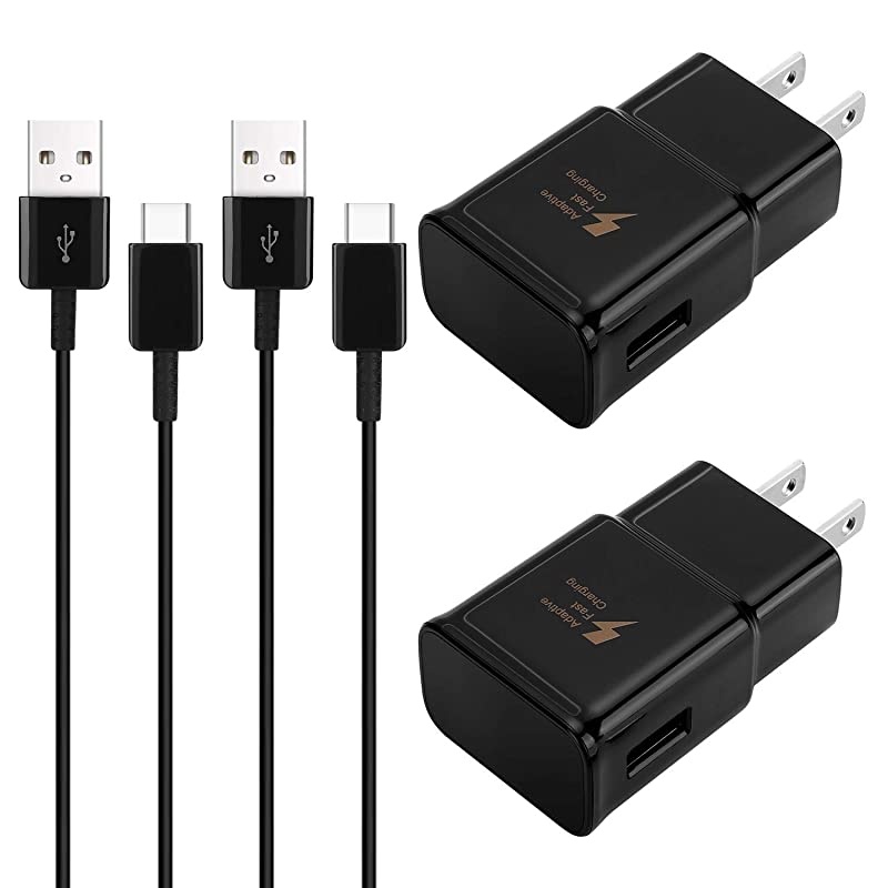 Fast Wall Charger Adapter Compatible Samsung Galaxy S10 S9 S8 EdgePlusActiveNote 9Note 8c9proLG G5 G6 G7 V20 V30 ThinQ Plus EPTA with USB Type C to A Cable Cord