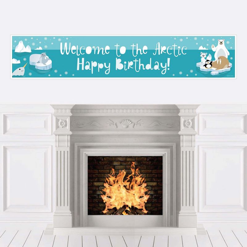 Big Dot of Happiness Arctic Polar Animals - Winter Happy Birthday Decorations Party Banner