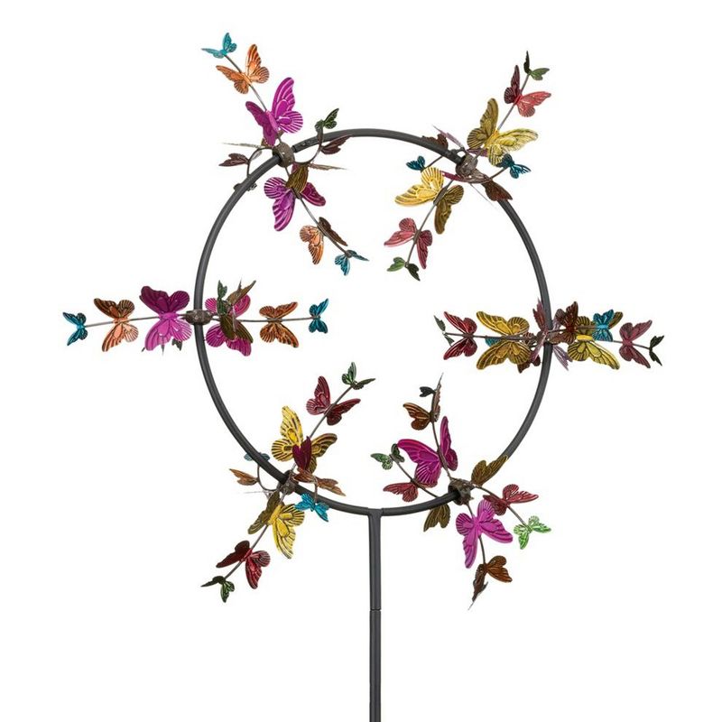 Home & Garden 64.0" Butterfly Vortex Wind Spinner Yard Decor Regal Art & Gift  -  Wind Spinners