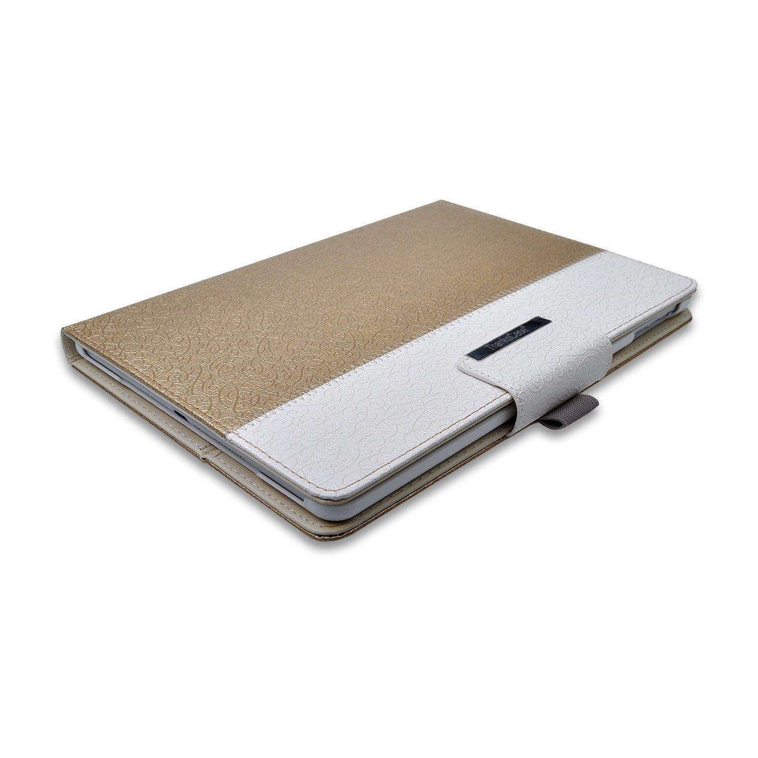 iPad Pro 10.5 Case,Thankscase Rotating Case Cover for iPad Pro 10.5 with Wallet Pocket with Hand Strap with Auto Sleep/Wake for New iPad Pro 10.5 Inch 2017 Release.(Gold)