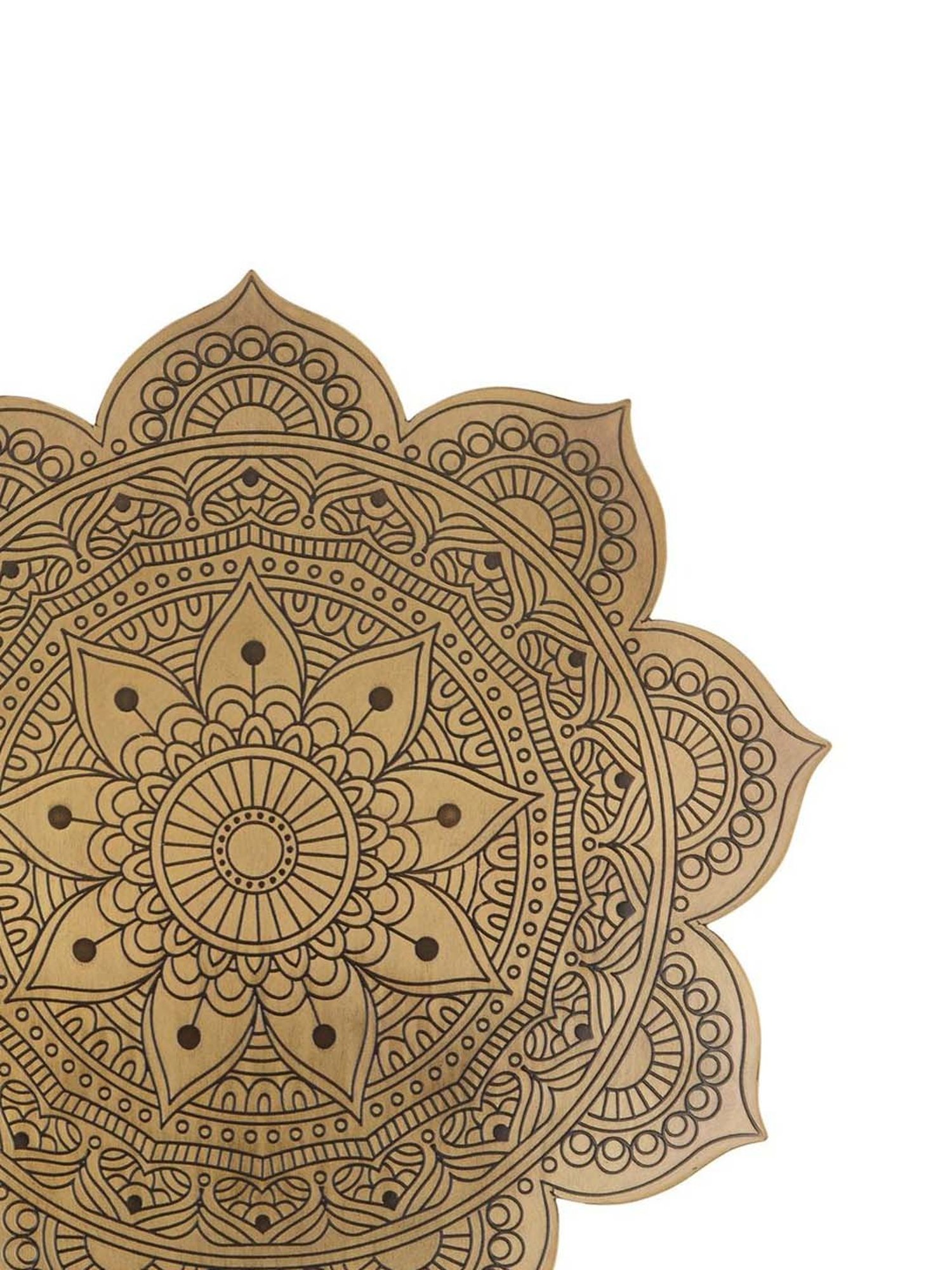 Fabindia Home Brass Metal Etched Nurvi Wall Art - Set of 3
