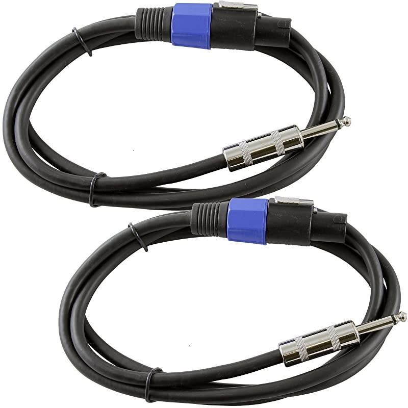 12 Gauge Speaker Cables 2 CABLE PACK 10ft 14 to 14