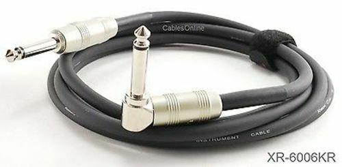 6ft. Kirlin 1/4" Mono Straight/Right-Angle Male/Male Instrument Cable