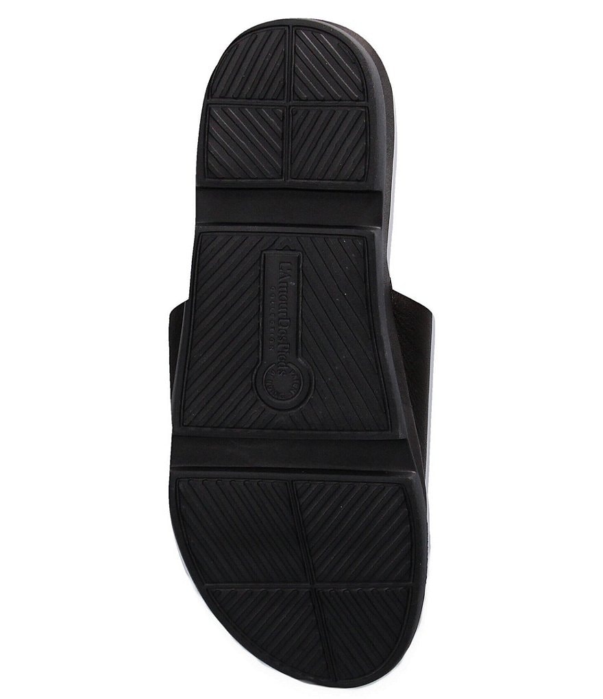 L'Amour Des Pieds Vester Leather Wedge Slides