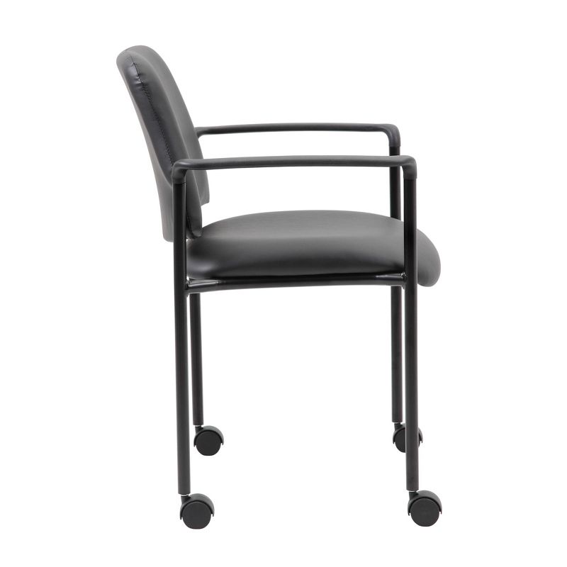 Stacking Chair with Casters Black - Boss Office Products