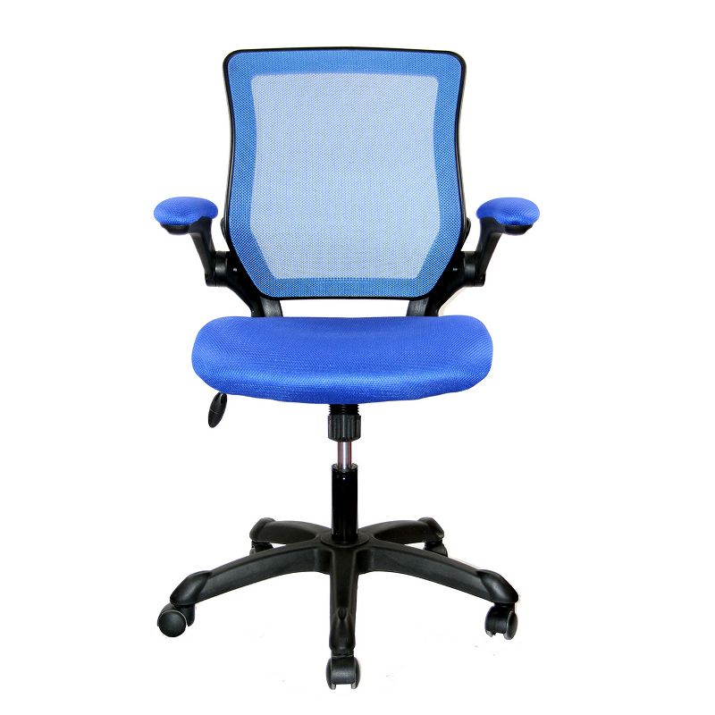 Mesh Task Office Chair with Flip Up Arms Blue - Techni Mobili