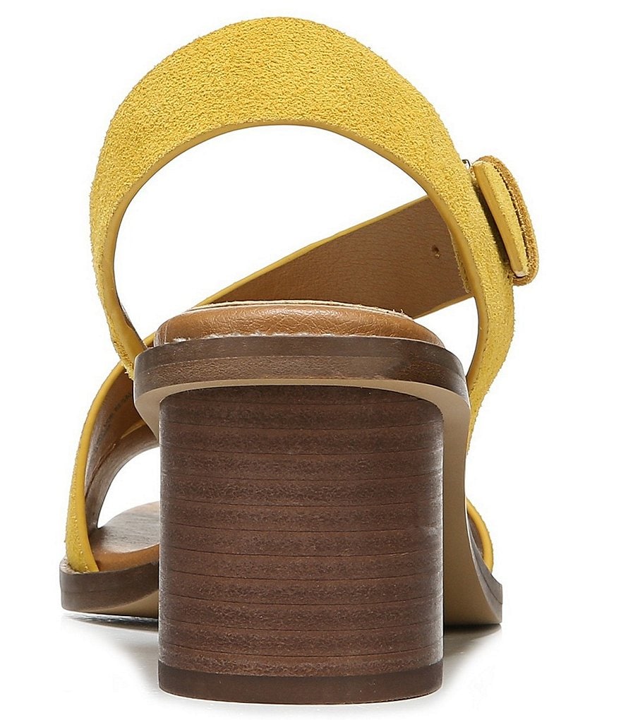 Zodiac Ivy Suede Asymmetrical Block Heel Sandals