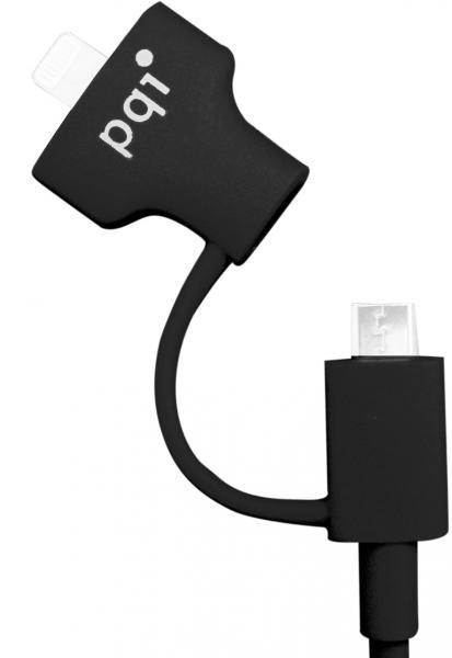 PQI i-Charger Du-Plug for Car - Car Charger with Lightning and micro USB connectors (Red) 6PCM-008R0004A