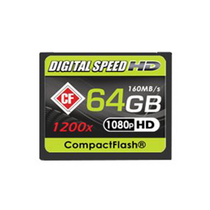 Digital Speed 64GB 1200X Professional High Speed Mach III 160MB/s Error Free (CF) HD Memory Card Class 10