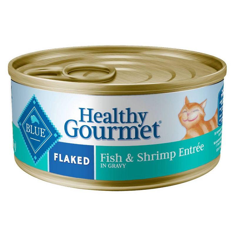Blue Buffalo Healthy Gourmet Flaked Fish & Shrimp Entrée Premium Wet Cat Food - 5.5oz