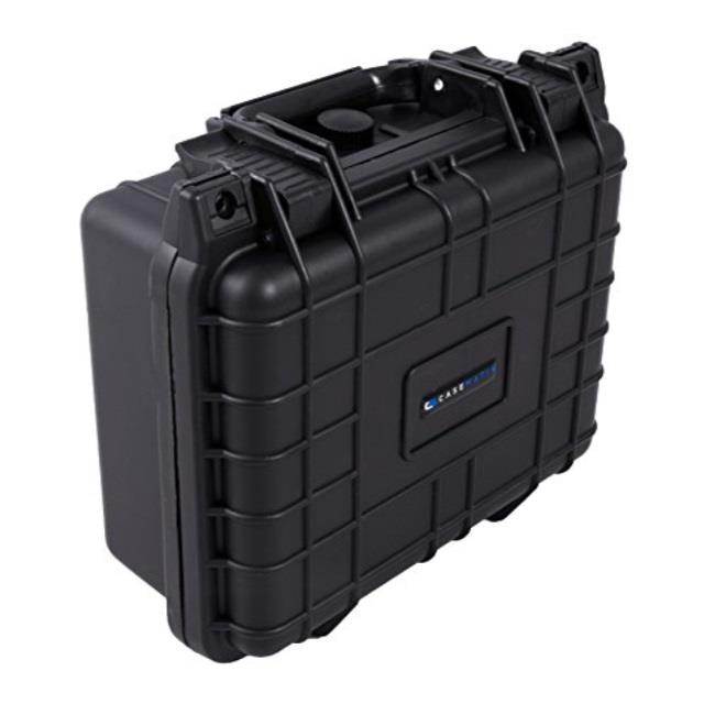 casematix waterproof nebula capsule hard case for projector, remote, power adapter and more accessories  rigid exterior and shock absorbing foam for superior protection