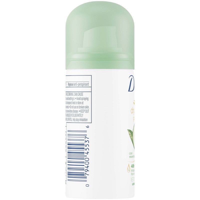 Dove go Fresh Cool Essentials 48-Hour Antiperspirant & Deodorant Dry Spray - Trial Size - 1oz