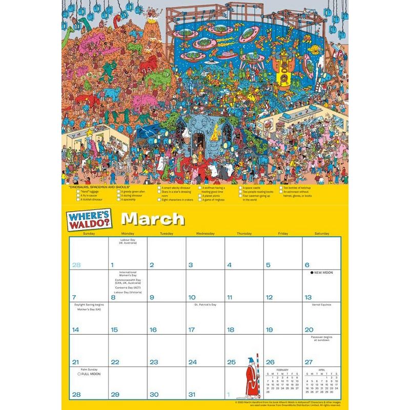 Sellers Publishing 2021 Wheres Waldo 16-Month Wall Calendar Handford, Martin
