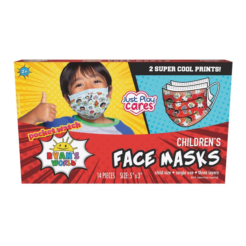 Just Play Ryan's World Kid's Face Mask - 14pc