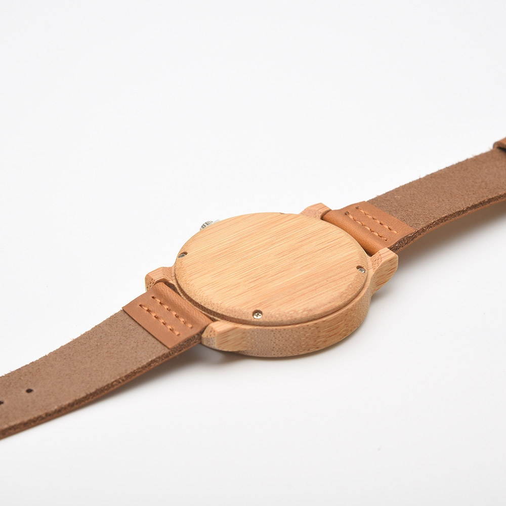 Women's Watches Analog Handmade Natural Bamboo Wood Watches Men Fashion Minimalist Quartz Watch