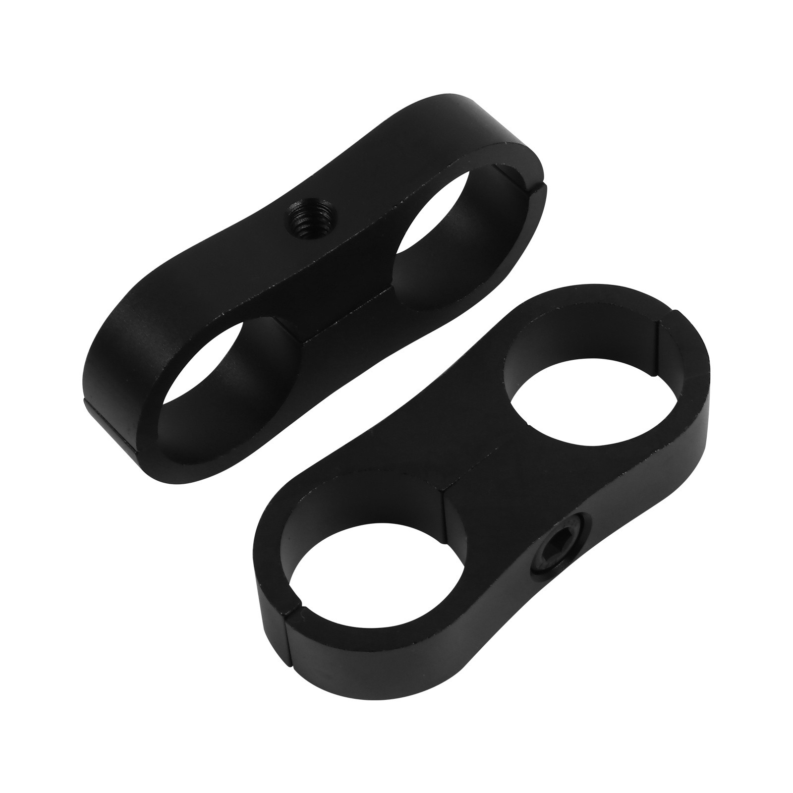 2pcs Aluminum Hose Line Separator Braided Pipe Tube Clamp for Fuel Line Oil Line