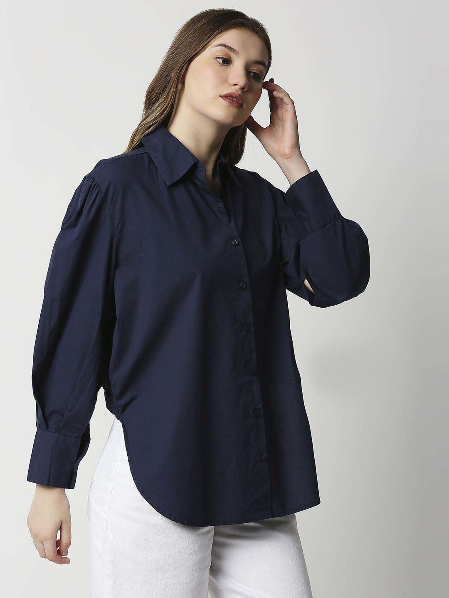 Remanika Navy Pure Cotton Shirt