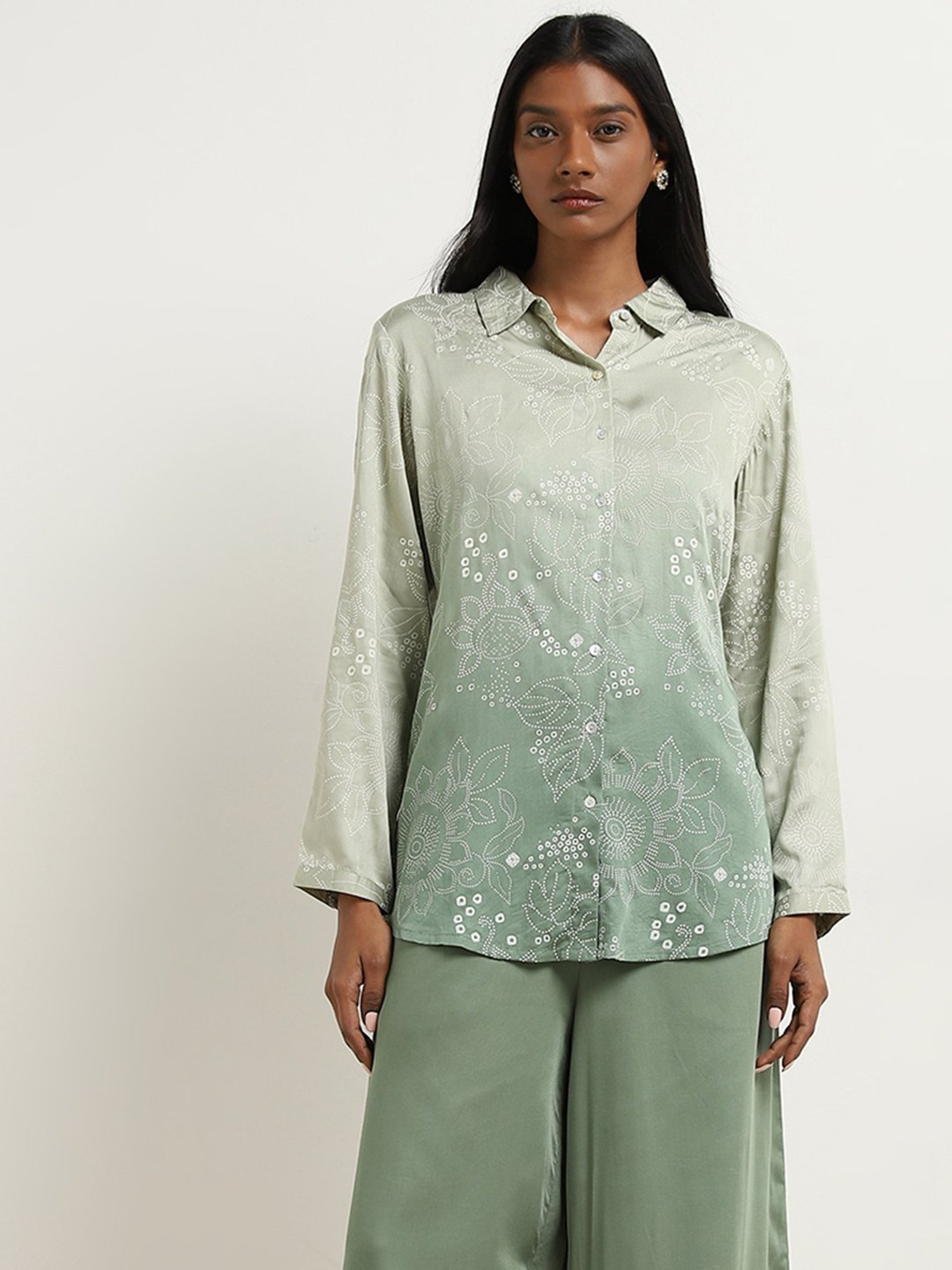 Zuba by Westside Sage Floral Bandhani Print Straight Tunic