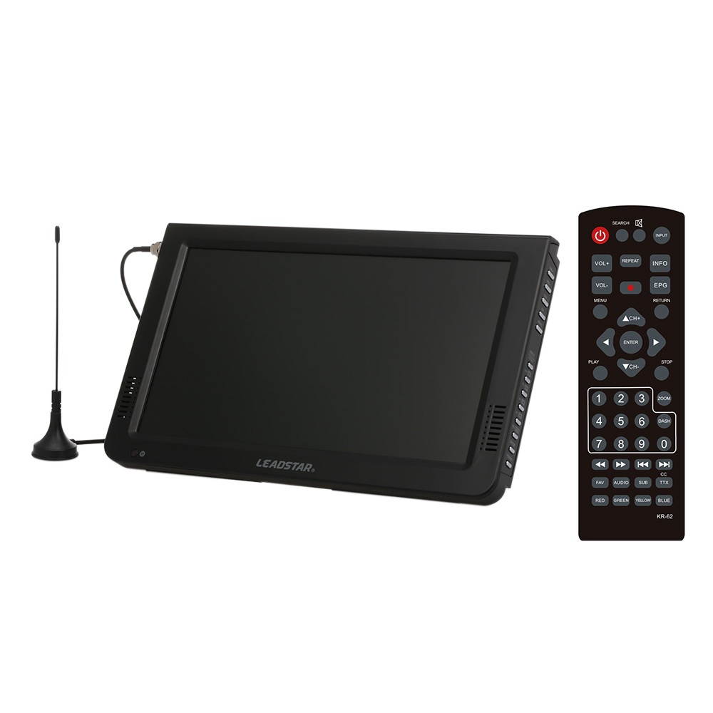 LEADSTAR 10 Inch Portable Digital ATSC TFT HD Screen Freeview LED TV Video Player for Car Caravan Camping Outdoor or Kitchen Support USB SD Card