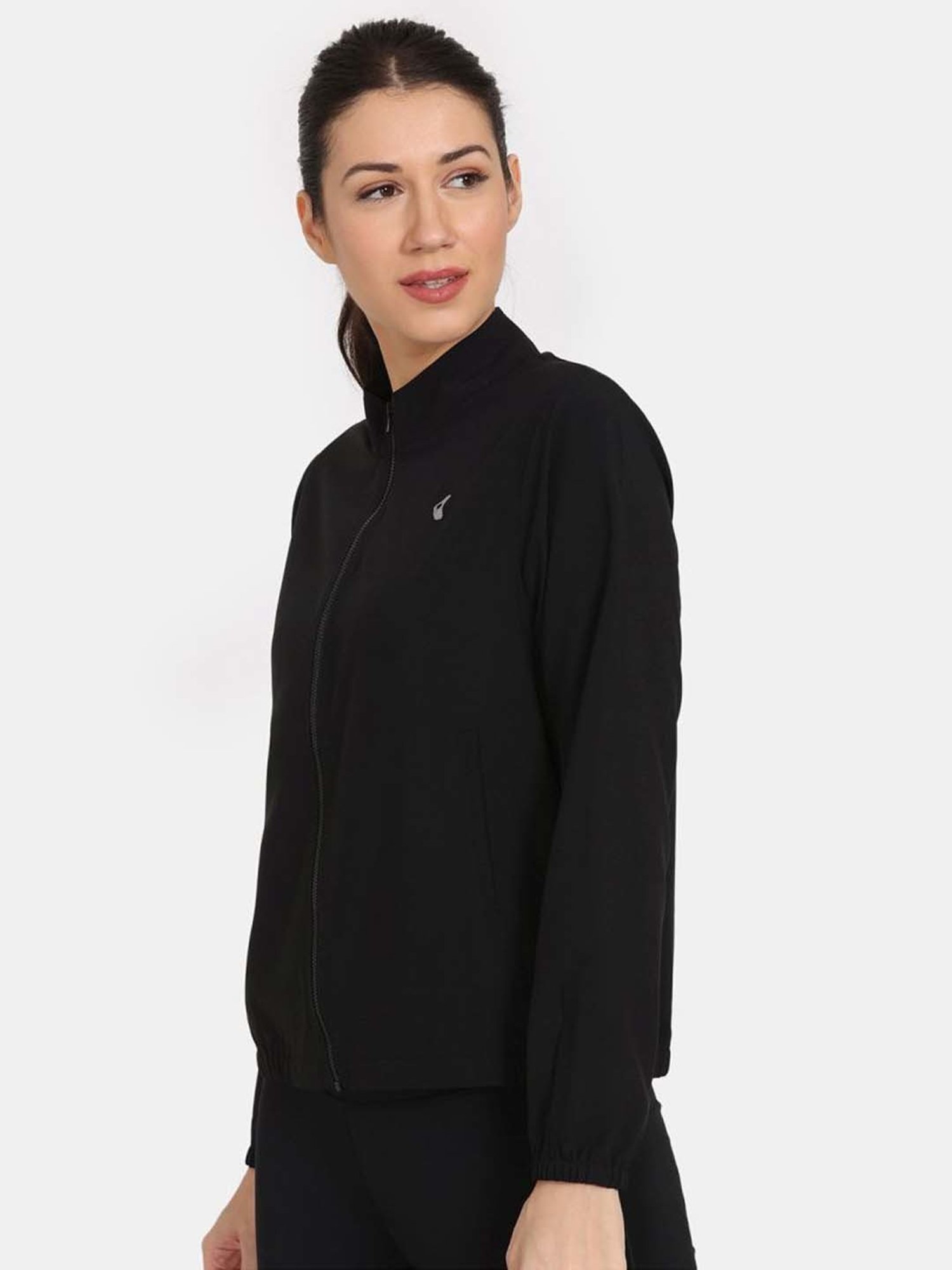 Zelocity by Zivame Jet Black Regular Fit Sports Jacket