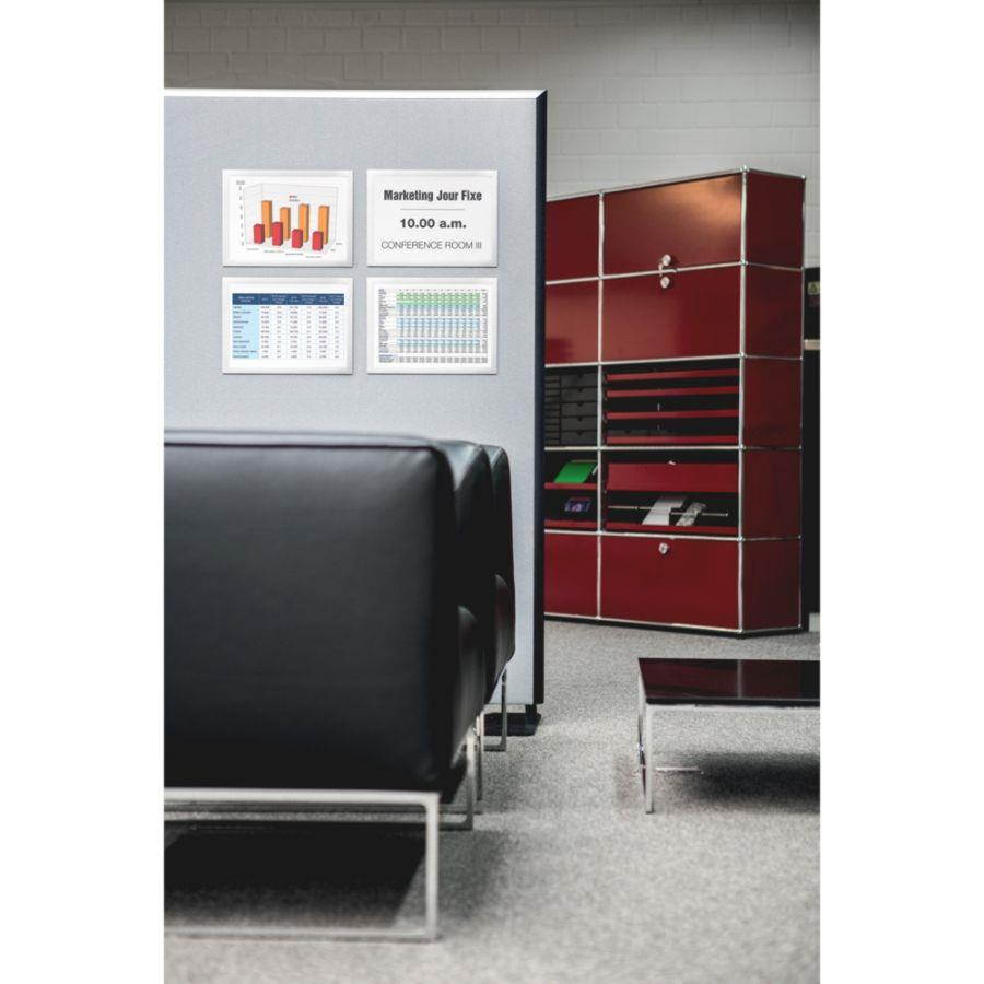 Durable DURAFRAME Grip - 8.50" x 11" Frame Size - Rectangle - Horizontal, Vertical - Magnetic, Hook & Loop Fastener, Stu