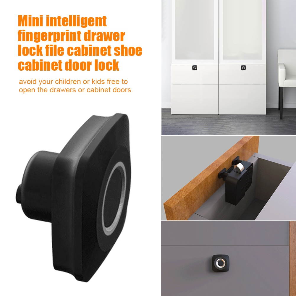Anti Theft Intelligent Fingerprint Cabinet Lock Biometric Keyless Sensitive Mini