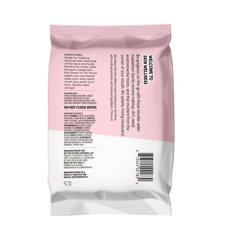 Acure Seriously Soothing Micellar Water Towelettes - 30ct