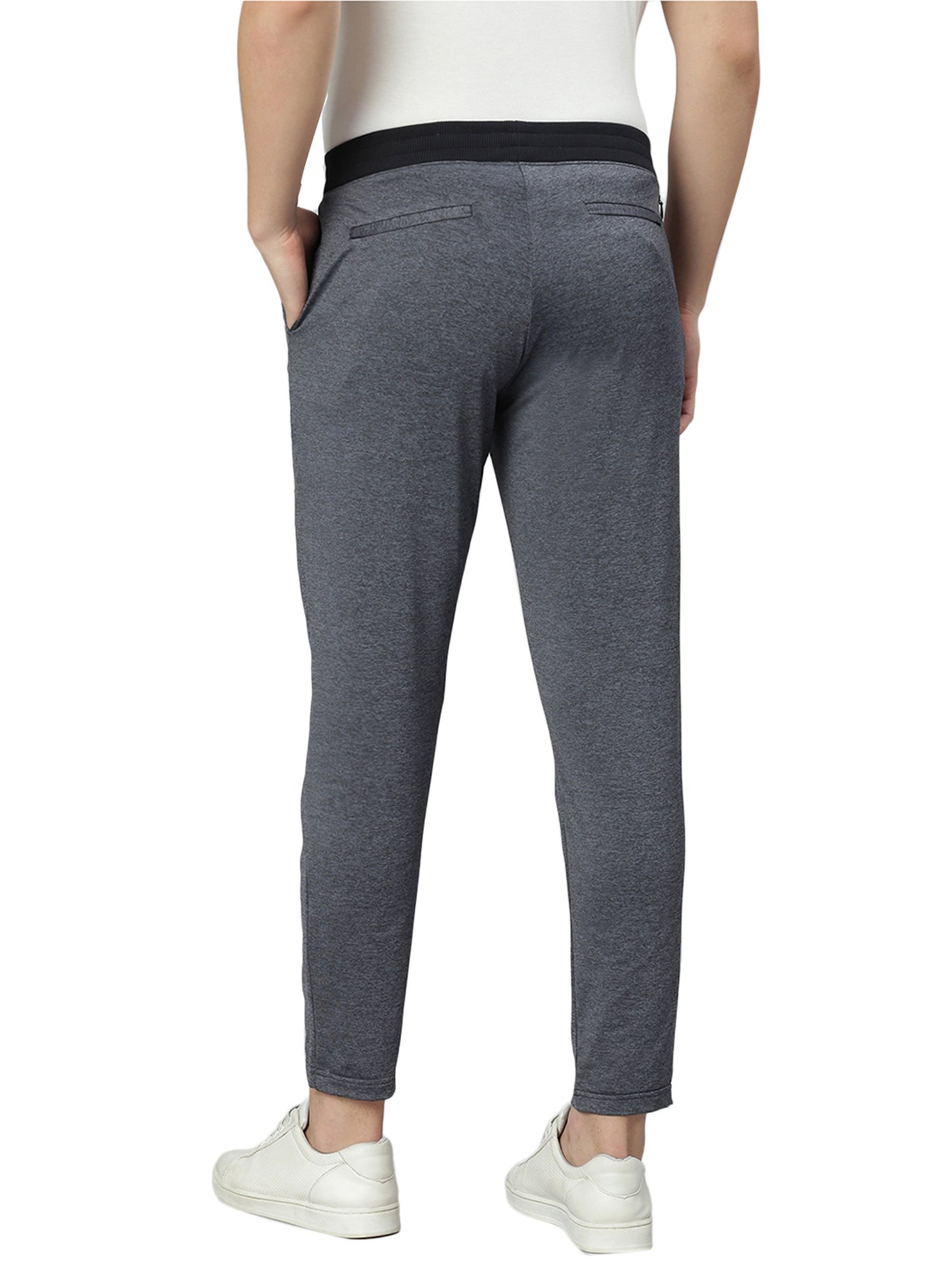 Slowave Grey Melange Regular Fit Trackpants