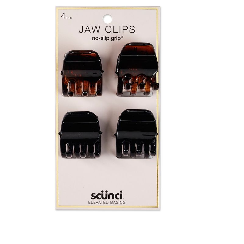 scunci 3cm No Slip Jaw Clips - 4pk