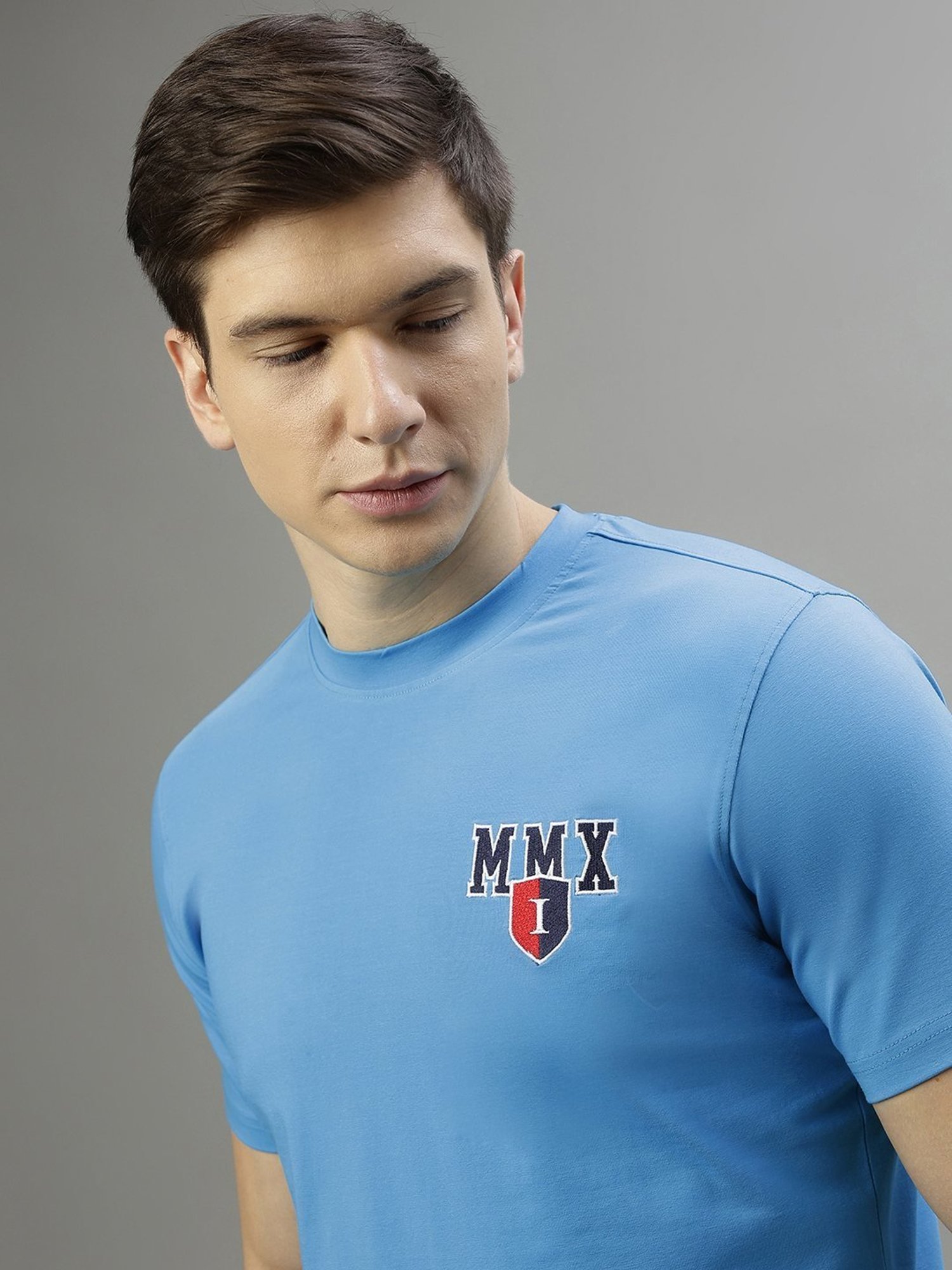 Iconic Men Typography Regular Fit Cotton T-shirt