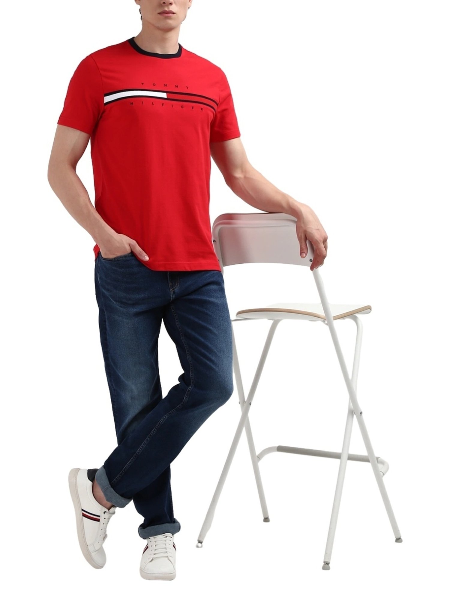 Tommy Hilfiger Primary Red Regular Fit T-Shirt