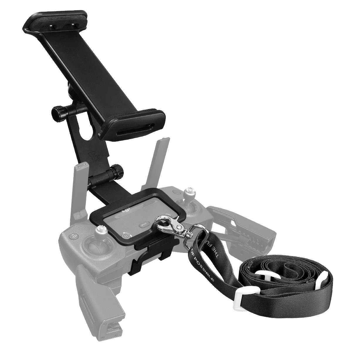 4-12 Inch Adjustable Extender Tablet Holder Mount with Neck Lanyard Strap for DJI Mavic Mini, Mavic 2 Pro/Zoom, DJI Spark/Mavic Pro/Mavic Air Remote Control