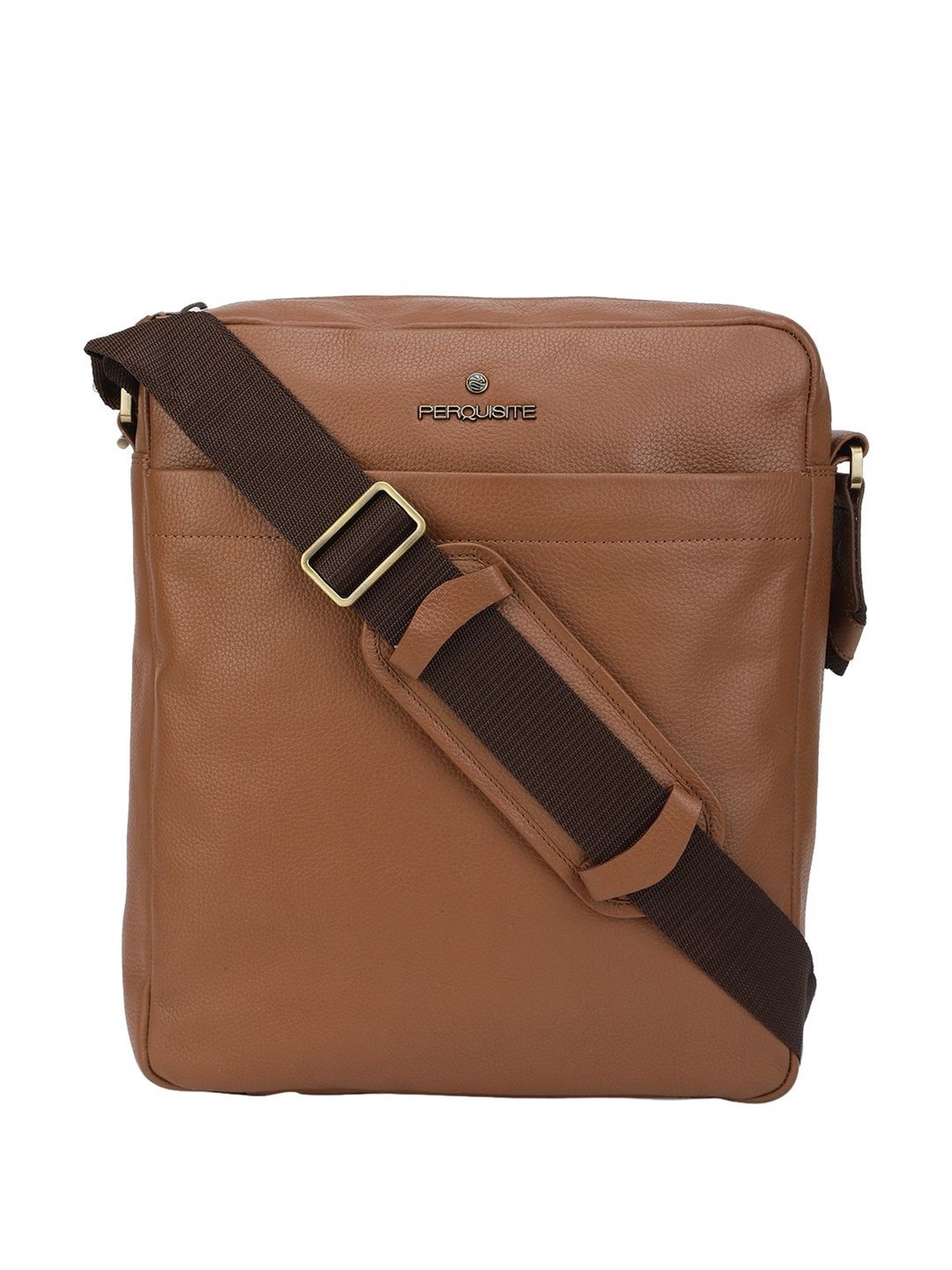 PERQUISITE MARK Brown Solid Medium Cross Body Bag