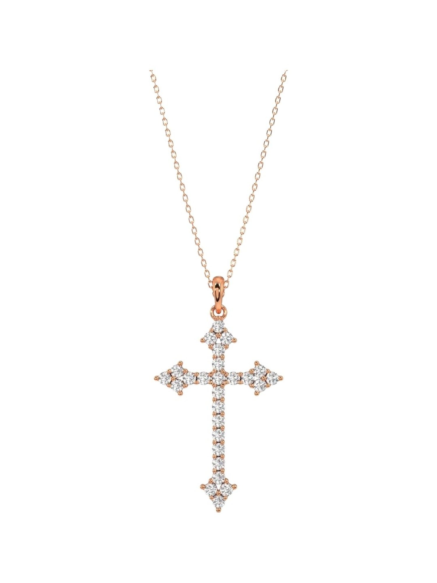 Silvermist 925 Sterling Silver Aria Cross Chain Pendant for Women & Girls
