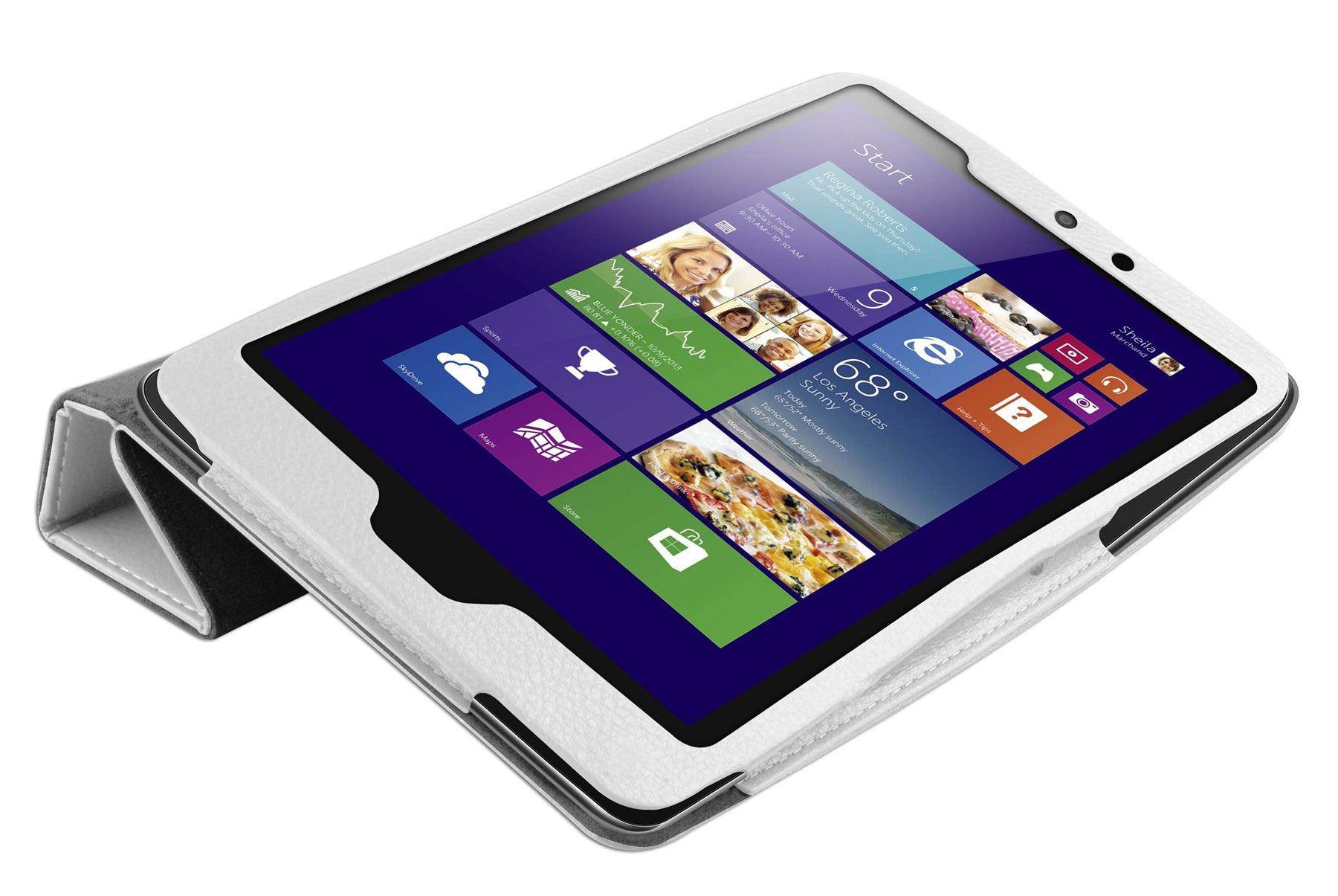 Hellfire Trading Magnetic PU Leather Case Cover for Lenovo IdeaTab Miix 2 8" - Hot Pink