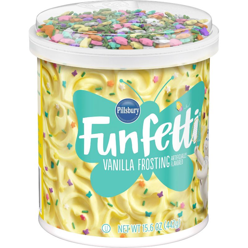 Pillsbury Funfetti Spring Vanilla Flavored Frosting - 15.6oz