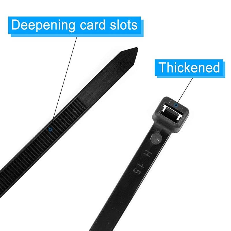 Cable Zip Ties,  Multi-Purpose Heavy Duty Nylon Self Locking Cable Ties Length 16 Inch Width 0.35 Inch, Industrial Grade 175 LB Tensile Strength Wire Ties 100 Pcs - White