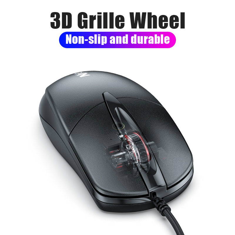 3D USB Wired Mouse Gaming Mouse Silent Ergonomics Optical Mouse 1000 DPI Computer Mouse Gamer Compatible with PC/Laptop/Desktop (Black)