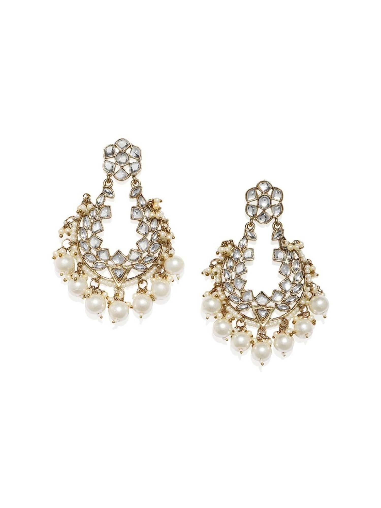 Sri Jagdamba Pearls Black Rosy Pearl Drop Earrings