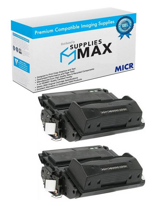 SuppliesMAX Compatible Replacement for Troy MICR 4250/4250T/4350N/4350NT Secure EX MICR High Yield Toner Cartridge (2/PK-20000 Page Yield) (02-81136-001_2PK)
