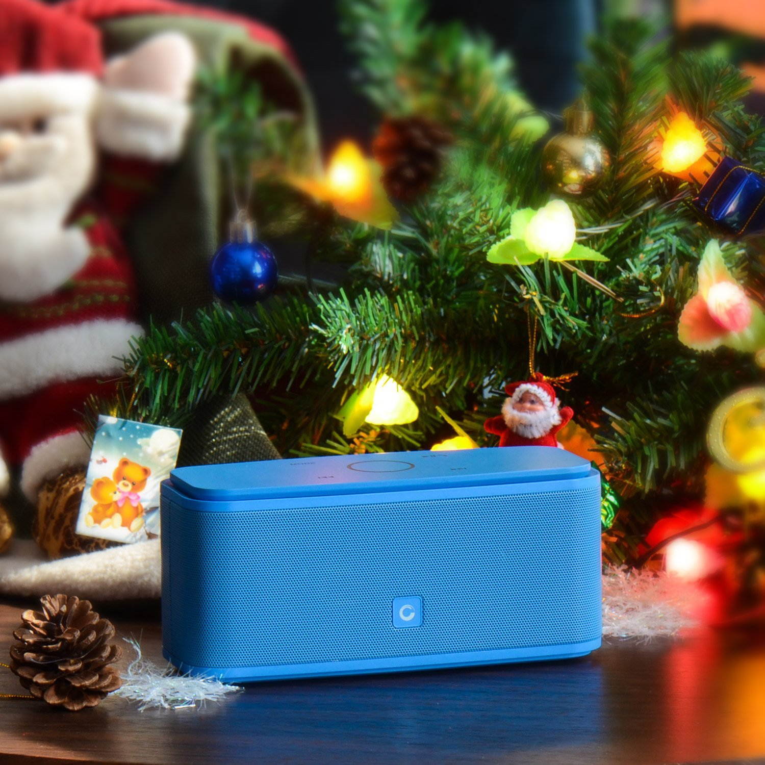 DOSS SoundBox Portable Wireless Bluetooth 4.0 Touch Speakers with 12W HD Sound and Bold Bass [Red]