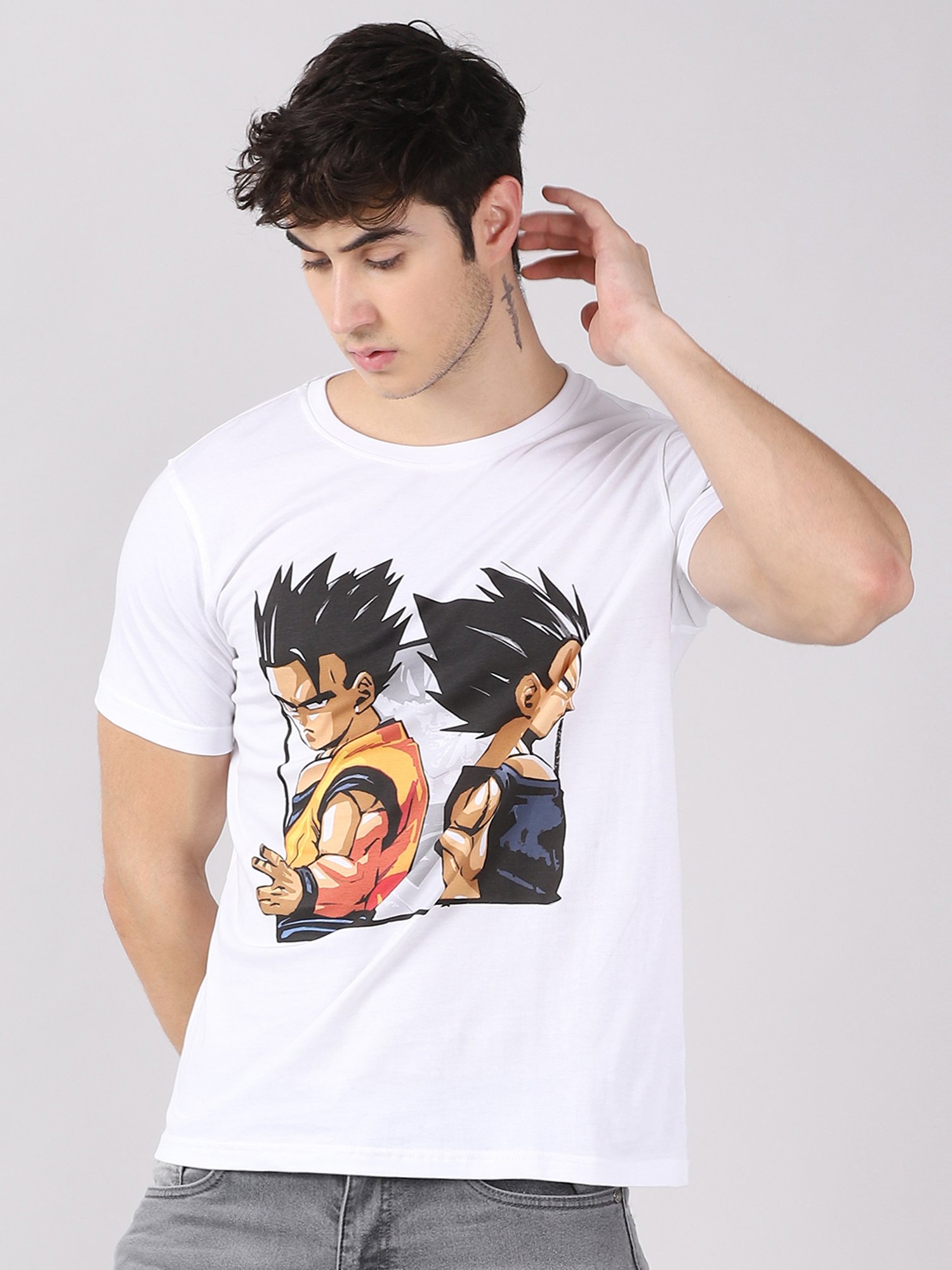 Bushirt White Cotton Crew T-Shirt