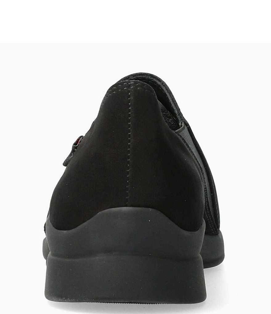 Mephisto Sirina Nubuck Leather Slip-On Block Heel Loafers