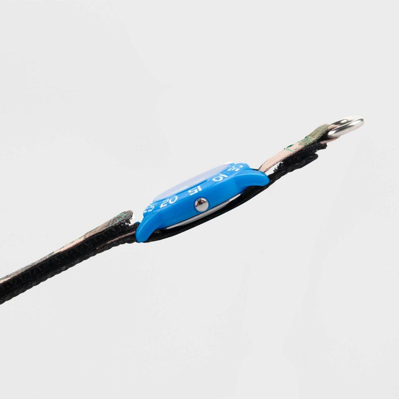 Kids' Red Balloon Dinosaur Time Teacher Hook and Loop Strap Watch - Black