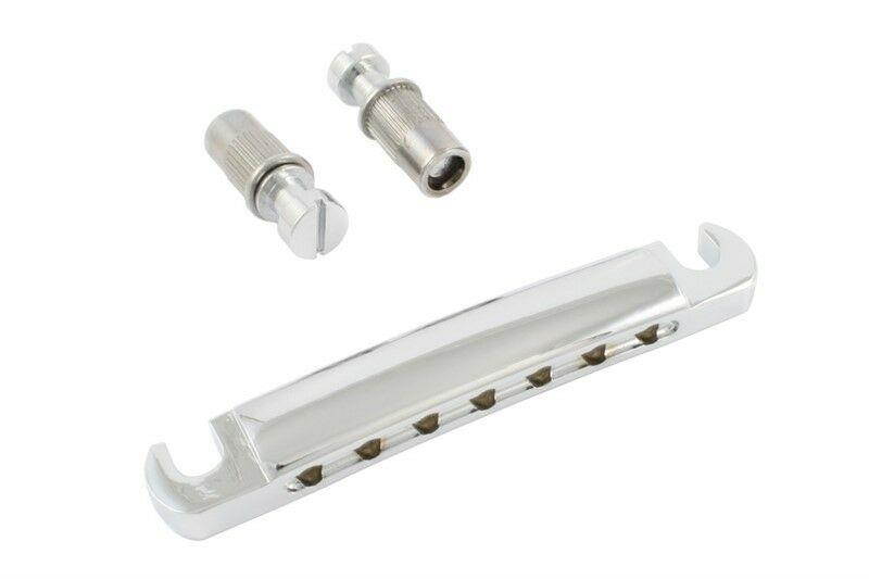 NEW - 7-String Stop Tailpiece USA Thread Studs/Anchors CHROME