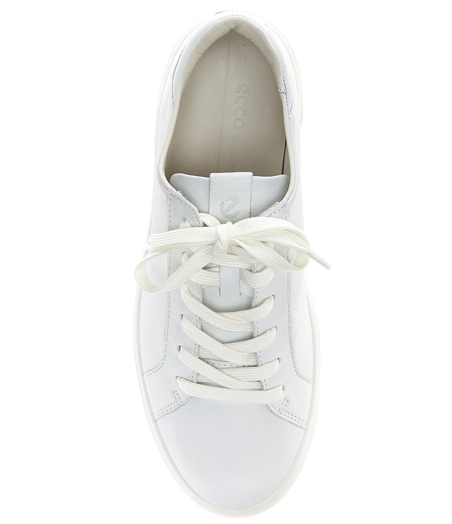 ECCO Street Tray Leather Lace-Up Sneakers