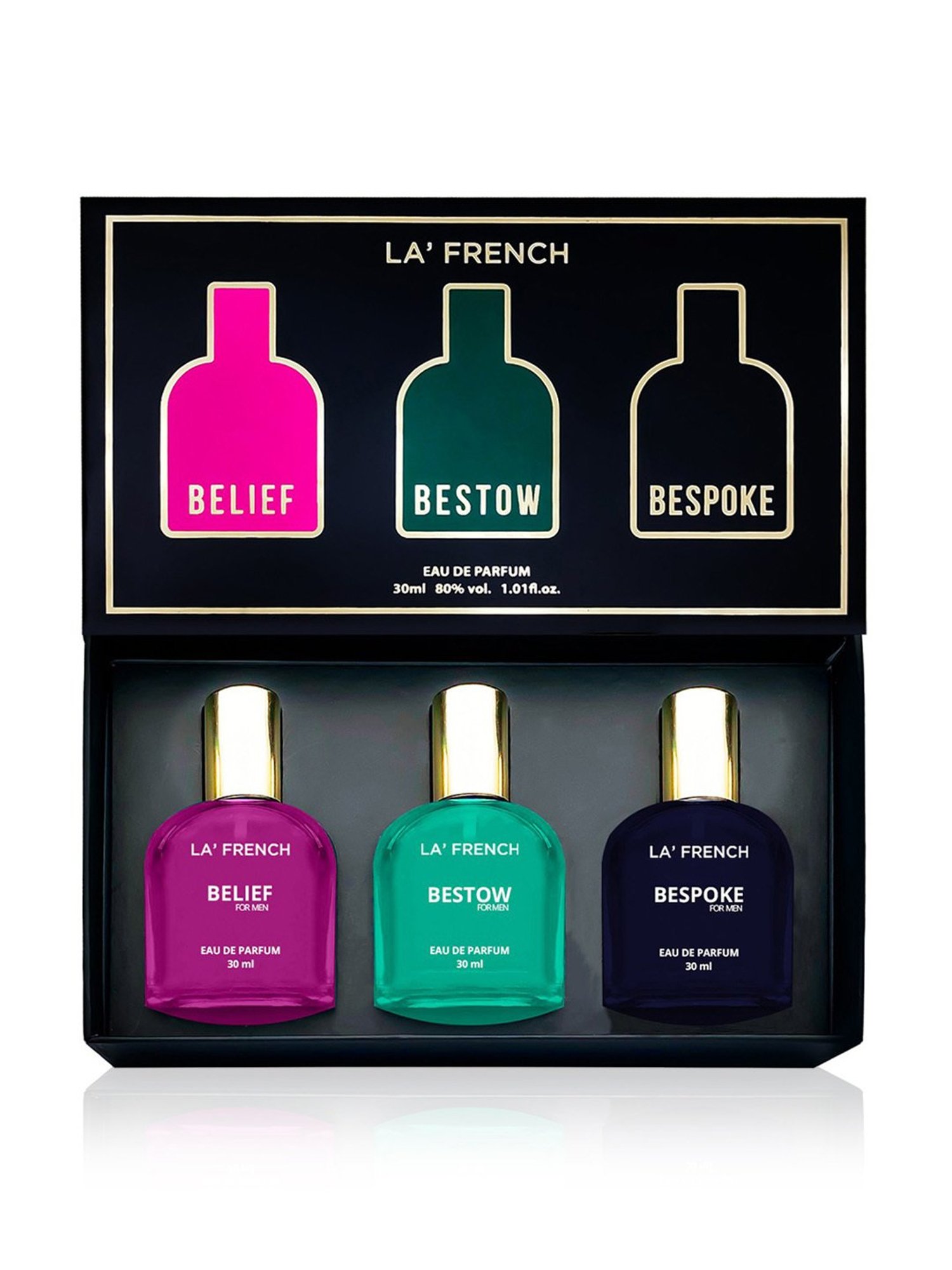 La'french Belief, Bestow & Bespoke Eau de Parfum Gift Set for Men