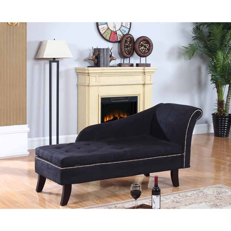 Fortas Mid-Century Modern Fabric Chaise Lounge Gray/Dark Walnut - Christopher Knight Home